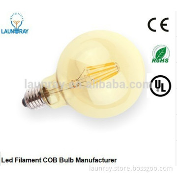 G125 G95 G80 Led 8W Filament Bulb E27 Dimmable Global Lamp